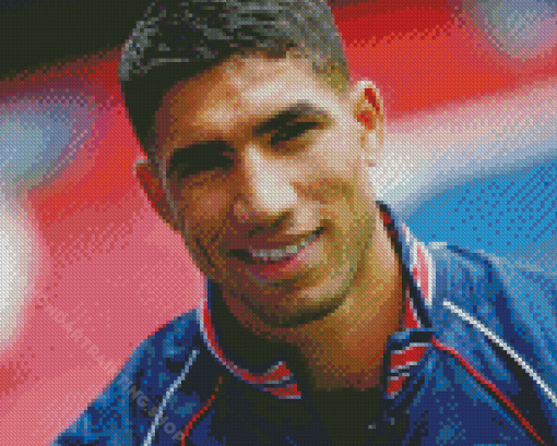 Ashraf Hakimi Football Player Diamond Painting