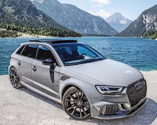 Audi A3 Grey Sport Car Diamond Painting