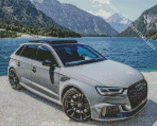 Audi A3 Grey Sport Car Diamond Painting