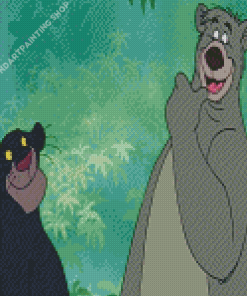 Bagheera And Baloo Diamond Painting