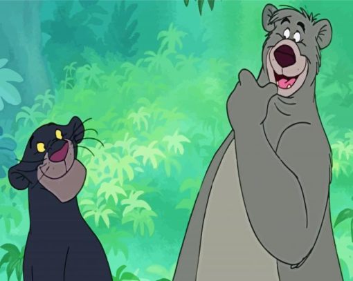 Bagheera And Baloo Diamond Painting