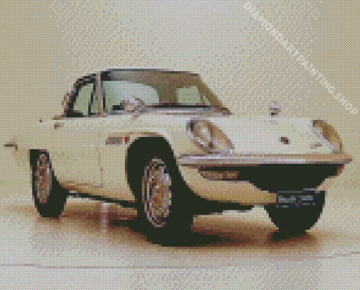 Beige Classic Mazda Car Diamond Painting