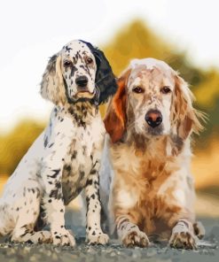 English Setter Puppies Diamond Painting