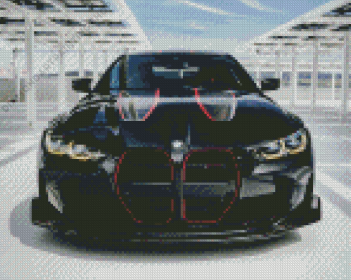 Black BMW M4 Front Diamond Painting