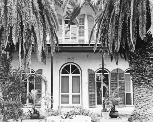 Black And White Hemingway House Diamond Painting