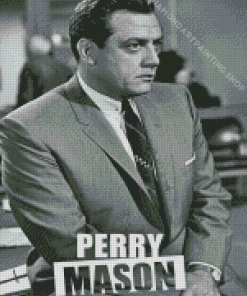 Black And White Perry Mason Poster Diamond Painting