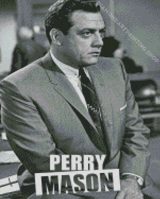 Black And White Perry Mason Poster Diamond Painting