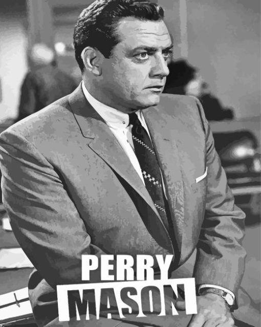 Black And White Perry Mason Poster Diamond Painting