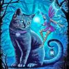 Black Cat And Fairy Diamond Painting