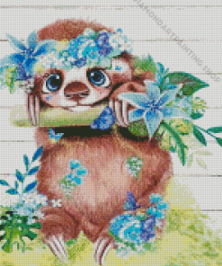 Blue Sloth Art Diamond painting