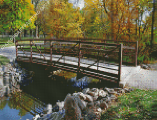 Bridge In Cornelia Lake Diamond Painting