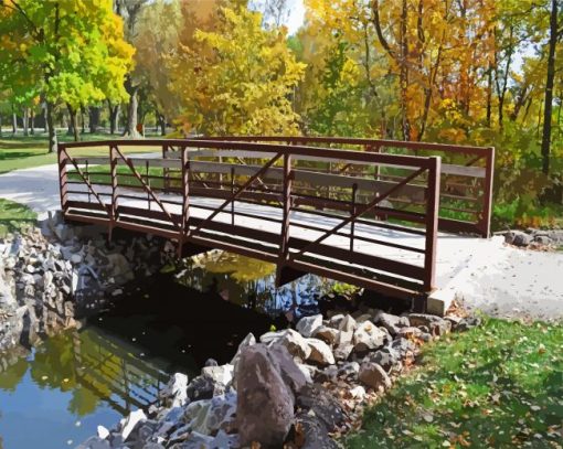 Bridge In Cornelia Lake Diamond Painting