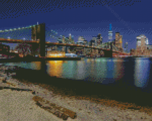 Brooklyn Bridge Pebble Beach New York Diamond Painting