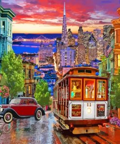 California San Francisco Tramway City Diamond Painting