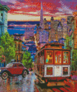 California San Francisco Tramway City Diamond Painting