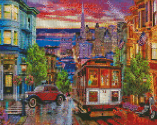 California San Francisco Tramway City Diamond Painting