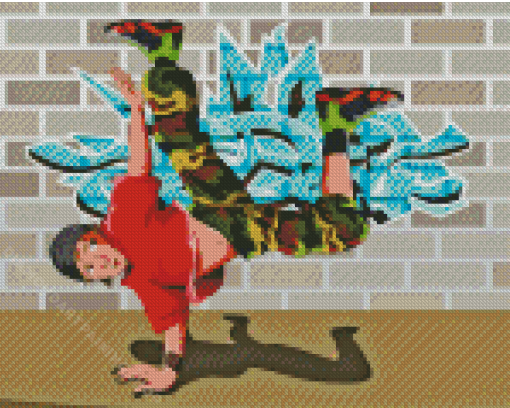 Cartoon Street Dancing Diamond Painting