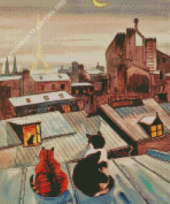 Cat On The Roof Diamond painting