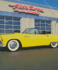 Classic Yellow Thunderbird Car Diamond Painting