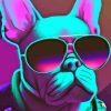 Cool Neon Dog Diamond Painting