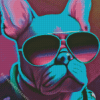 Cool Neon Dog Diamond Painting