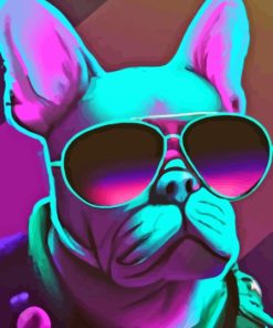 Cool Neon Dog Diamond Painting