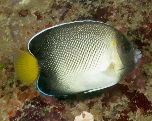 Cream Angelfish Diamond Painting