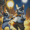 Dancing Dogs In Street Diamond Painting