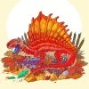 Dimetrodon Animal Illustration Art Diamond Painting