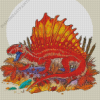 Dimetrodon Animal Illustration Art Diamond Painting