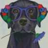 Dog In Glasses Diamond Painting