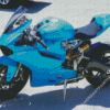 Ducati Blue Motorcycle Diamond Painting