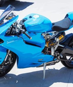 Ducati Blue Motorcycle Diamond Painting