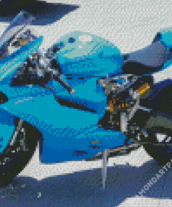 Ducati Blue Motorcycle Diamond Painting