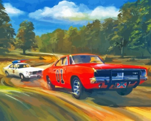 Dukes Of Hazzard Car Diamond Painting