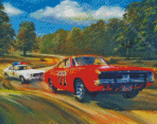 Dukes Of Hazzard Car Diamond Painting