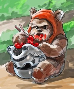 Ewok Eating Diamond Painting