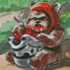 Ewok Eating Diamond Painting