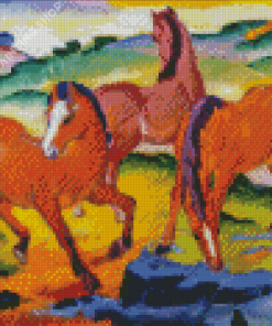 Franz Marc Grazing Horses Art Diamond Painting