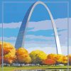 Gateway Arch Poster Art Diamond Painting