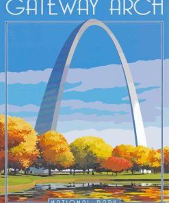 Gateway Arch Poster Art Diamond Painting