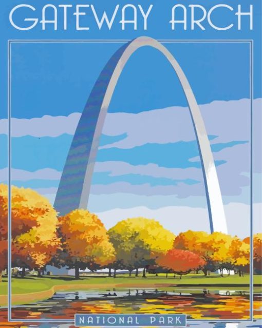 Gateway Arch Poster Art Diamond Painting