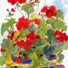 Geranium Basket Diamond Painting