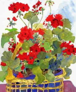 Geranium Basket Diamond Painting