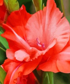 Gladiolus Pink Flower Diamond Painting