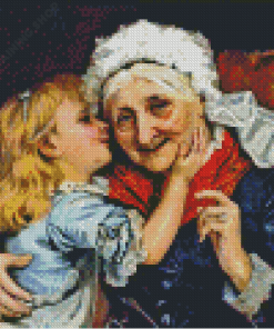 Grandma And Granddaughter Love Diamond Painting