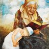 Grandma Reading A Story Diamond Painting