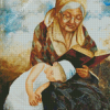 Grandma Reading A Story Diamond Painting