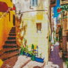 Alley In Greece Chania Old City For Diamond Painting