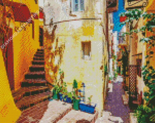 Alley In Greece Chania Old City For Diamond Painting